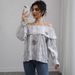 Women's Clothing Autumn French Temperament Pure Desire One Shoulder Ruffled Long Sleeve Loose Shirt Top_ecoleips.com