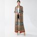 Foreign Trade Women's Long Robe Dress, Elegant Vintage Print Ethnic Style, Loose-fitting Cardigan Dress With A Turn-down_ecoleips.com