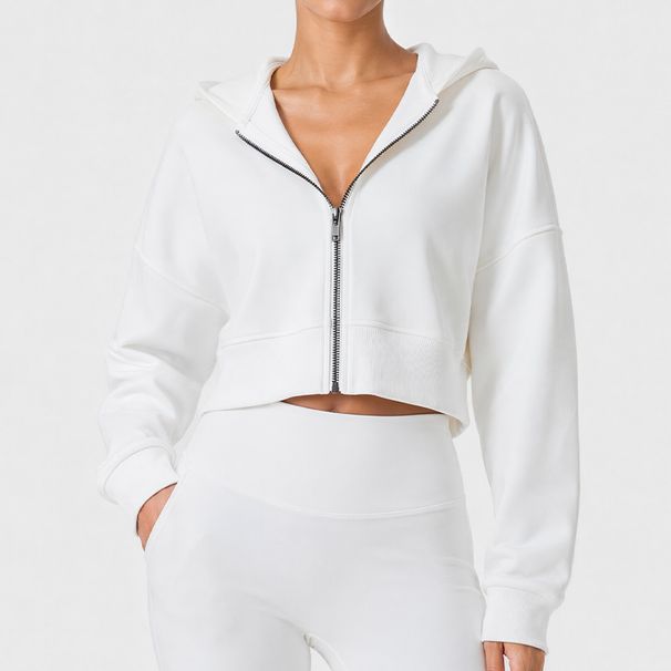 Autumn/Winter Women's Casual Sports Top Butterfly Sleeve Running Yoga Jacket Short Length Caijue_ecoleips.com