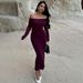 Elegant One Shoulder Long Sleeve Dress Women Slim Fit Fashion Luxury Formal Party Dress Temperament Graceful Sexy Ladies Dress_ecoleips.com