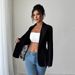 Women's Color Block Lace Blazer Slim Fit a Line Spring 2026 European American Cross Border Trade New Arrivals_ecoleips.com