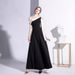 Women's Clothing Autumn New One Shoulder Celebrity Temperament Banquet Dress Slim Long Daily Dress_ecoleips.com