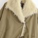 girl PB&ZA Women's Clothing 2025 Autumn New American Retro Style Wool Turn-Down Collar Horn Button Decorated Cotton Jacket_ecoleips.com