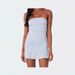 Women's High-Waisted Mini Skirt European American Style Summer Sexy Backless Draped Strapless Short Dress_ecoleips.com