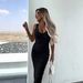 Women's Clothing Fashion Solid Color V Neck Sweatshirt And Dress Slim Waist Set Versatile Styling American Style_ecoleips.com
