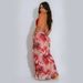 Women's Clothing Fashion Women's Clothing Sexy Deep V Halter Neck Slim Print Dress_ecoleips.com