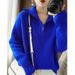 K New Women's Zipper Sweater, Loose Outerwear, Stylish Top With Design Sense, Niche. No Bags, Necklaces, Or Other Accessories._ecoleips.com