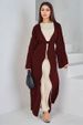 New Muslim Belted Bowknot Robe Fashionable Elegant Dress For Banquet_ecoleips.com