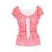AD523 Cross-border Puff Fresh And Sweet Plaid Shirt 2025 Summer New Design Short Sleeve Top For Petite Women_ecoleips.com