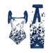 Women's Clothing Retro One Piece Bikini Swimsuit For Women, Hot Spring Resort Beach Dress Two Piece Set, Export Swimsuit_ecoleips.com