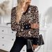 Women's Floral Print V-Neck Long Sleeve T-Shirt Blouse - Elegant Spring Casual Top For Work & Daily Wear_ecoleips.com