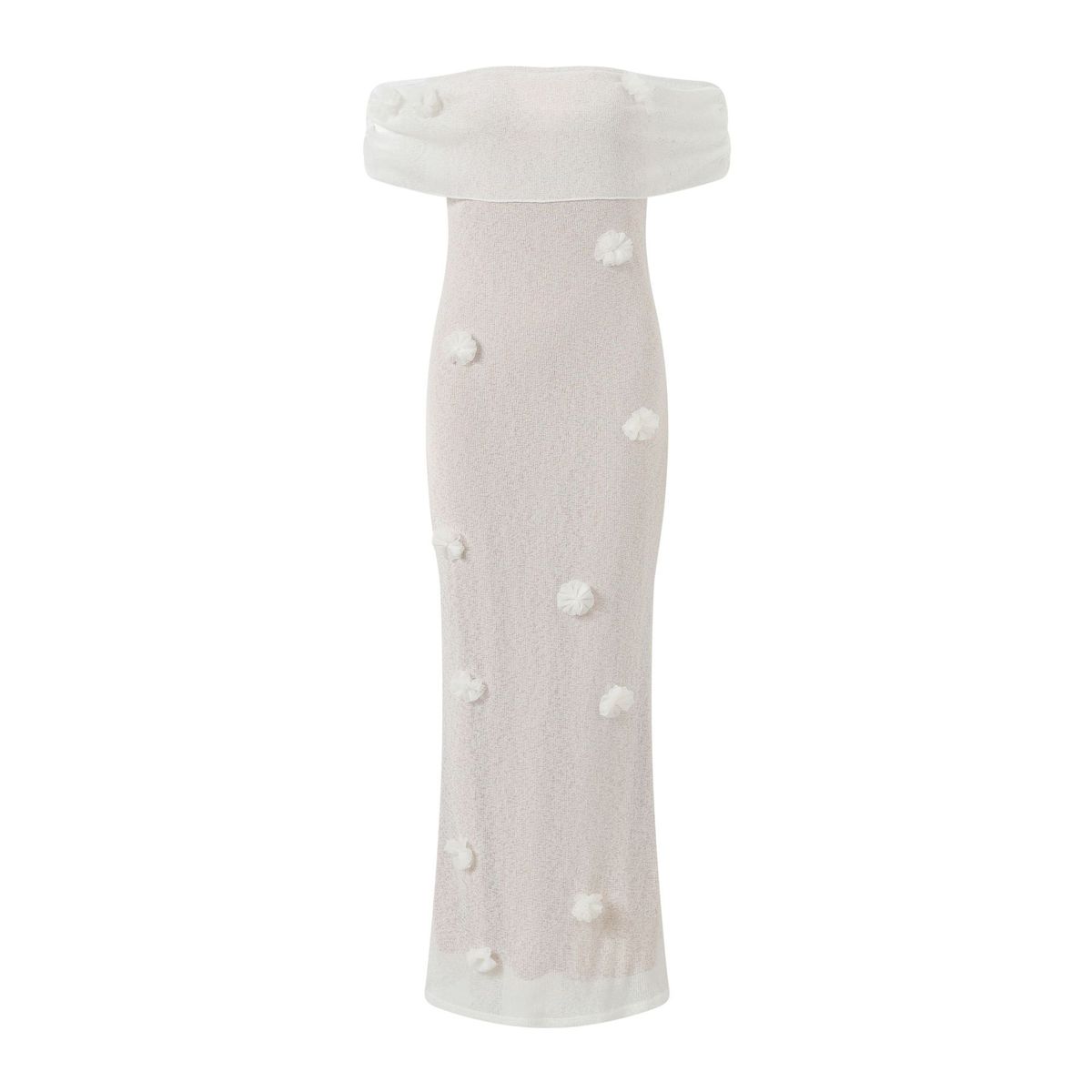 Women's 3D Floral Off-Shoulder Long Dress Fashionable French Style For Vacation_ecoleips.com