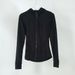 Women's Fleece Hooded Jacket For Yoga & Workouts - Slim Fit, Warm & Breathable With Zipper - Black_ecoleips.com