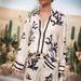 Women’s Clothing Fashion Personality Printing Long Sleeved Color Matching Holiday Leisure Loose Suit_ecoleips.com