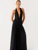Women's Clothing Women's Deep V Neck Tie Back Dress Elegant Sexy Pleated Bodycon Style Fashion For Formal & Casual For Women_ecoleips.com