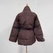 Elegant Belted Down Jacket For Women - Lightweight Slim-Fit Quilted Coat With Stand Collar, Casual Outerwear In Black/Brown/White_ecoleips.com