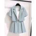 Women's Clothing Thin Small Suit Light Two Piece Suit New Summer Fashion Short Sleeved Shorts Small Stylish Suit_ecoleips.com