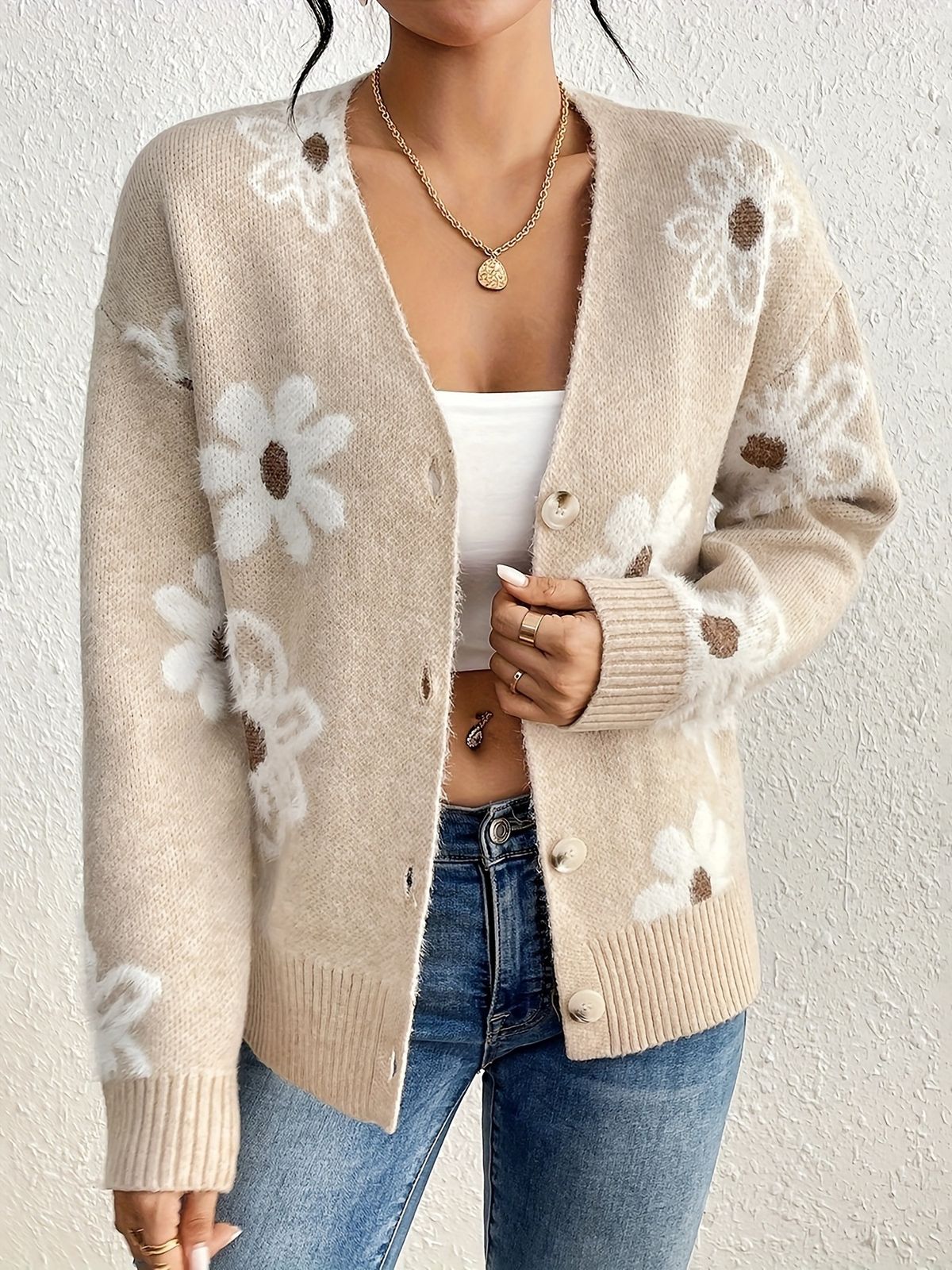 Amazo Cross-border Women's Clothing Spring/summer New European And American Knitted Loose Cardigan Sweater Ins Style_ecoleips.com