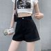 Women's Rolled Hem Denim Shorts, A-line Loose Casual Pants, 2025 New Summer Style, Short Wide-leg Pants For Hot Girls_ecoleips.com