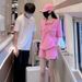 Cross-border Internet Celebrity Short-sleeve Suit Women, 2025 Summer New Fashion Stylish Casual Loose Sports Two-piece_ecoleips.com