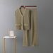 Cross Border Summer New Simple Cardigan Loose Sleeveless Knitted Vest Top + Wide Leg Pants Knitted Two Piece Suit For Women_ecoleips.com
