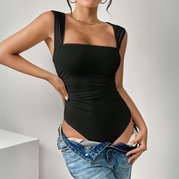 Voya Women's Simple Commuting Style Jumpsuit For Autumn And Winter, Comfortable For Wearing On The Abdomen As A Base Layer_ecoleips.com
