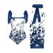 Women's Clothing Retro One Piece Bikini Swimsuit For Women, Hot Spring Resort Beach Dress Two Piece Set, Export Swimsuit_ecoleips.com