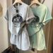 Women's Printed Casual Sports Running Suit Two Piece Set Short Sleeves Loose Fashionable Reducing Age Shorts for Summer_ecoleips.com