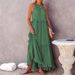 Women's Ruffled Flowy A-Line Maxi Dress – Casual Beach Resort Gown For Summer 2026_ecoleips.com