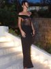 Mozision Off-shoulder Strapless Sexy Maxi Dress Women Elegant Lace See Through Sleeveless Backless Bodycon Club Party Dress_ecoleips.com