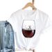 Independent Brand Plus-size Printed New Wine Glass Design Women's Short-sleeve T-shirt_ecoleips.com