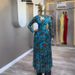 Women's Floral Print Maxi Dress Elegant Long Sleeve Boho Dress for Spring Sizes S XXL_ecoleips.com