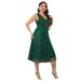 Elegant plus size dress for fat women V-neck temperament slim polka dot high-end dress for women_ecoleips.com