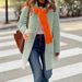 DiYun 2024 Autumn/Winter New Elegant Striped Cardigan Hooded Knit Long Sleeve Jacket For Women_ecoleips.com