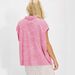 2025 Spring/Summer American Retro Washed Distressed T-Shirt For Women, Fashionable Unique, With Turn-down Collar And_ecoleips.com