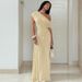 Asymmetric Slit Wrap Dress – Elegant Crinkle Textured Sleeveless Maxi Dress (S-L, Stretch Poly-Spandex_ecoleips.com