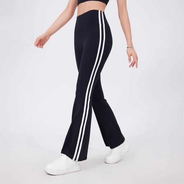 K High-waisted Yoga Pants American Spicy Girl New Running Sport Peach Hip-lifting Fitness Pants Naked Elastic Bell-bottom Pants_ecoleips.com
