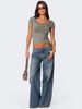Women's Loose Wide Leg Denim Trousers Fashion Printed Jeans Ladies High Waist Straight Leg Pants_ecoleips.com