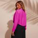 New European American Fashion Women's POLO Button-up Shirt, Solid Color Casual Wear, Elegant Shirt For Workplace And_ecoleips.com