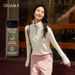 Women's Slim Fit High Neck Fleece Sweatshirt Long Sleeve Zipper Warm Double Sided Autumn Winter Top England Style Elegant Fashion_ecoleips.com
