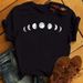 women's Fashion Loose-fitting Moon Star Short-sleeve T-shirt, European And American Style_ecoleips.com