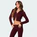 New Knitted Hooded Zipper Cardigan Set Women's Fashion Sexy High Waist Pants 2-piece Set_ecoleips.com