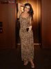 Weird Puss Leopard Print Dress Woman Summer Sexy Swing Collar Spaghetti Straps Backless Ruffles Party Clubwear Skinny Vestidos_ecoleips.com