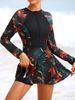2026 Long Sleeve Shorts Swimwear Female With Zipper Tankini Two Pieces Skirt Swimsuit Women Bathers Bathing Swim Suit Beachwear_ecoleips.com