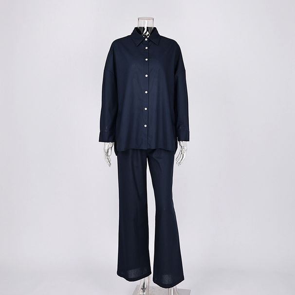 Women's Clothing Elegant Commuter Fashion Set For Women Long Sleeved Cardigan Top And Straight Leg Pants Casual Suit Spring/Summer_ecoleips.com