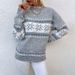 Aria Basics Aria Basics Cross-Border Foreign Trade Women's Knitted Autumn Winter New European American Christmas Pullover Half Turtleneck_ecoleips.com