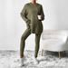 2026 Autumn/Winter European And American Cross-Border Women's Loose Hooded Long-Sleeve Casual Pants Ribbed Set_ecoleips.com