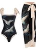 Sexy Slimming One-Piece Swimsuit Women's Beach Dress Set Fashionable Thermal Spa Swimming Bikini Full Coverage Fixed Chest Pad_ecoleips.com