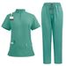 Men And Women Stand Collar Zipper Hand Washing Clothes Nurse Clothes Work Clothes Suit Doctor Nurse Beauty Salon SPA Work Clothes_ecoleips.com