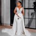 Sexy Halter V Neck Wedding Dress Evening Gown European And American Style 2026 Foreign Trade Women's Clothing Party Wear_ecoleips.com